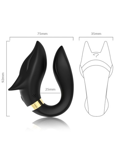 ARMONY - VIBRADOR FOX PARA CASAIS CONTROLE REMOTO PRETO