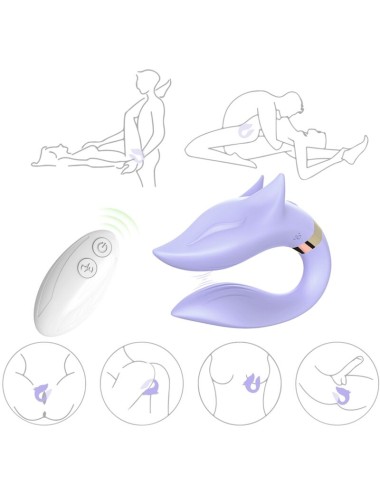 ARMONY - VIBRADOR FOX PARA CASAIS COM CONTROLE REMOTO ROXO