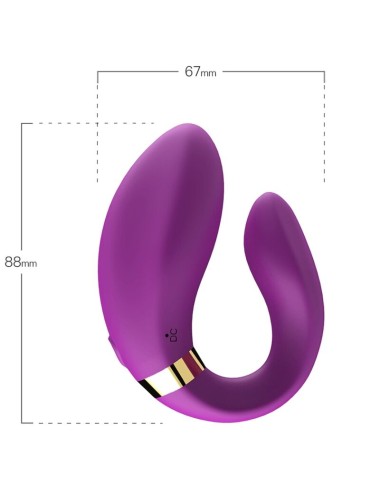 ARMONY - VIBRADOR CRESCENTE PARA CASAIS COM CONTROLE REMOTO ROXO
