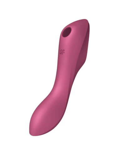 SATISFYER - VIBRADOR DE PULSO DE AR CURVY TRINITY 3 VERMELHO