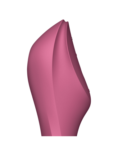 SATISFYER - VIBRADOR DE PULSO DE AR CURVY TRINITY 3 VERMELHO