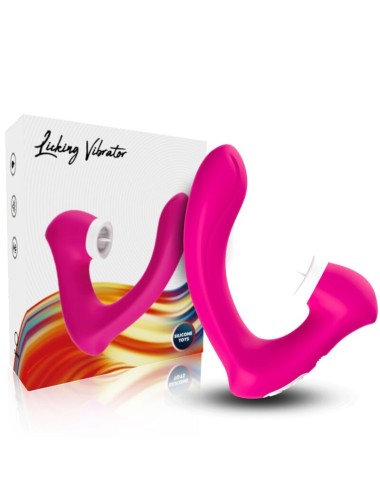 ARMONY - SECRETKISS LICKING CLITÓRIS VIBRATÓRIO E VIBRADOR CURVO FÚCSIA