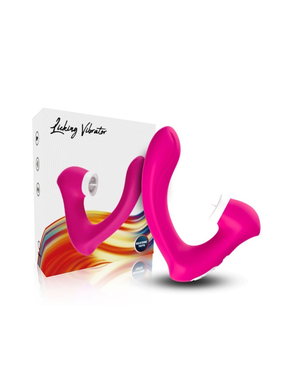 ARMONY - SECRETKISS LICKING CLITÓRIS VIBRATÓRIO E VIBRADOR CURVO FÚCSIA