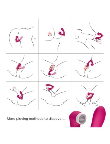ARMONY - SECRETKISS LICKING CLITÓRIS VIBRATÓRIO E VIBRADOR CURVO FÚCSIA
