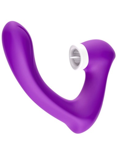 ARMONY - SECRETKISS LICKING CLITÓRIS VIBRATÓRIO E VIBRADOR CURVO ROXO