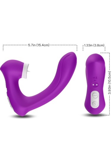 ARMONY - SECRETKISS LICKING CLITÓRIS VIBRATÓRIO E VIBRADOR CURVO ROXO