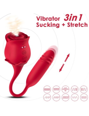 ARMONY - ROSEKNIGTH LAMINDO CLITOR VIBRANTE E VIBRADOR VERMELHO
