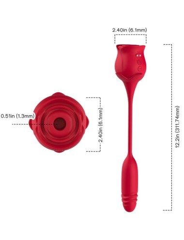 ARMONY - ROSEKNIGTH LAMINDO CLITOR VIBRANTE E VIBRADOR VERMELHO