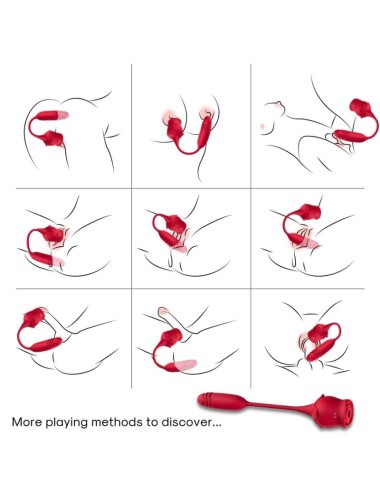 ARMONY - ROSEKNIGTH LAMINDO CLITOR VIBRANTE E VIBRADOR VERMELHO