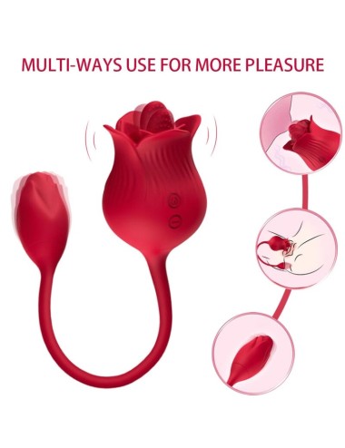 ARMONY - VIBRADOR ROSA CON COLA VERMELHO