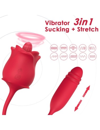 ARMONY - ESTIMULADOR E VIBRADOR ROSA COLA VERMELHO