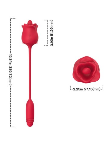ARMONY - ESTIMULADOR E VIBRADOR ROSA COLA VERMELHO