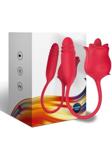 ARMONY - ESTIMULADOR E VIBRADOR ROSA COLA VERMELHO