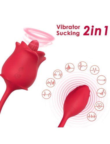 ARMONY - ESTIMULADOR E VIBRADOR ROSA COLA VERMELHO