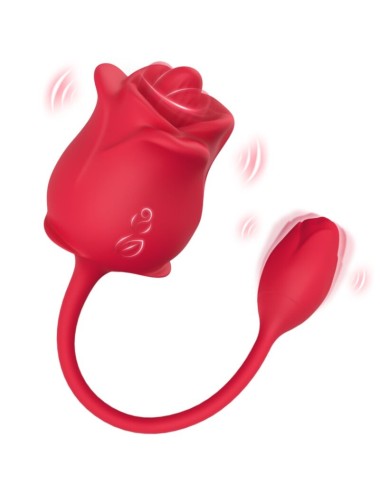 ARMONY - ESTIMULADOR E VIBRADOR ROSA COLA VERMELHO