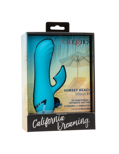 CALEXOTICS - SUNSET BEACH SEDUCER VIBRADOR E ESTIMULADOR 10 FUNÇÕES AZUL