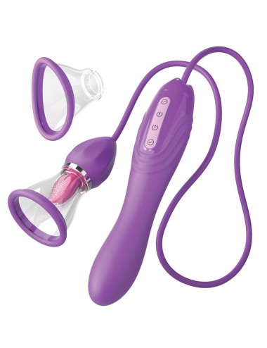 FANTASY FOR HER - MANGUEIRA DE SUCÇÃO MAX PLEASURE COM LÍNGUA ESTIMULANTE ROXA