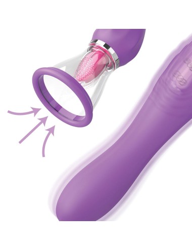 FANTASY FOR HER - MANGUEIRA DE SUCÇÃO MAX PLEASURE COM LÍNGUA ESTIMULANTE ROXA