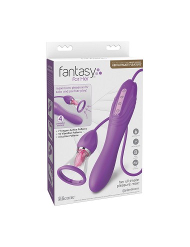 FANTASY FOR HER - MANGUEIRA DE SUCÇÃO MAX PLEASURE COM LÍNGUA ESTIMULANTE ROXA