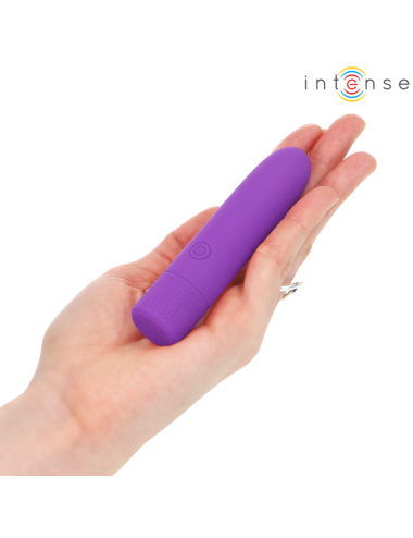 INTENSE - SYMONE  USB RECARREGÁVEL VIBRATÓRIA BULLET 8 VIBRAÇÕES ROXO 10 X 2,2 CM
