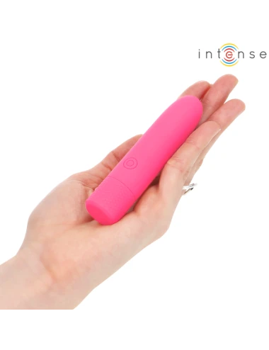 INTENSE - SYMONE  USB RECARREGÁVEL VIBRATÓRIA BULLET 8 VIBRAÇÕES ROSA 10 X 2,2 CM