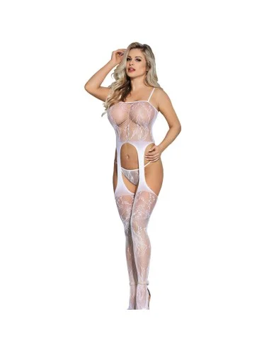 SUBBLIME - 951894 BODYSTOCKING SEM FUNDO DE REDE COM ALAS BRANCAS TAMANHO ÚNICO