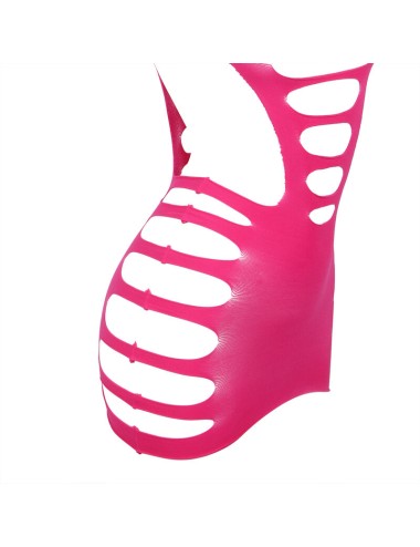 SUBBLIME - 952273 BODYSTOCKING MANGA LONGA COM REDE ELSTICA ROSA TAMANHO ÚNICO