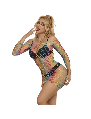SUBBLIME - 952426 RAINBOW MANGA LONGA FISHNET BODYSTOCKING TAMANHO ÚNICO