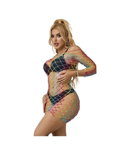 SUBBLIME - 952426 RAINBOW MANGA LONGA FISHNET BODYSTOCKING TAMANHO ÚNICO