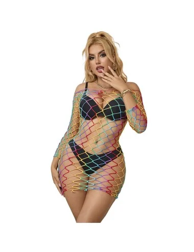 SUBBLIME - 952426 RAINBOW MANGA LONGA FISHNET BODYSTOCKING TAMANHO ÚNICO