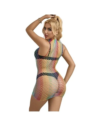 SUBBLIME - 952433 RAINBOW GOLA ALTA SEM MANGAS FISHNET BODYSTOCKING TAMANHO ÚNICO