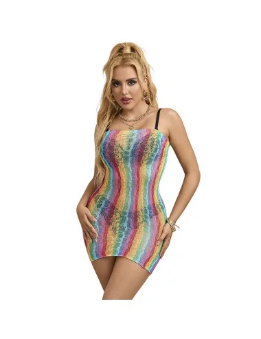 SUBBLIME - 952457 RAINBOW OMBRO A OMBRO SEM MANGAS FISHNET BODYSTOCKING TAMANHO ÚNICO