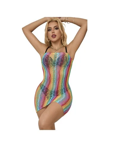 SUBBLIME - 952457 RAINBOW OMBRO A OMBRO SEM MANGAS FISHNET BODYSTOCKING TAMANHO ÚNICO