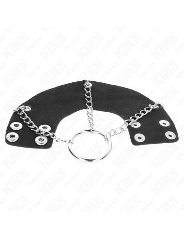 KINK - ANNEAU PÃNIS CHAÃNE 4 CM 7 CM MÃTAL AVEC CEINTURE EN CUIR