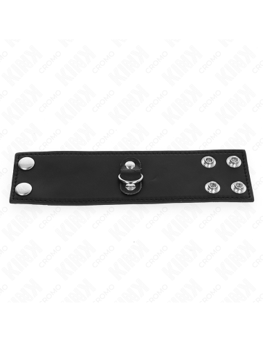 KINK - ANNEAU PÃNIS EN CUIR AVEC FERMETURE Ã PRESSION 18 X 5 CM