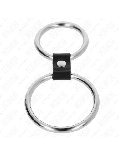 KINK - DOUBLE ANNEAU PÃNIS EN MÃTAL DE 3
