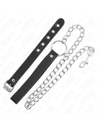 KINK - ANNEAU PÃNIS EN CUIR AVEC SANGLE 21