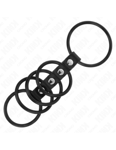 KINK - 5 ANNEAUX PÃNIS EN SILICONE DE 3