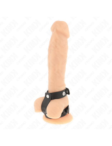 KINK - ANNEAU PÃNIS DOUBLE EN CUIR RÃGLABLE