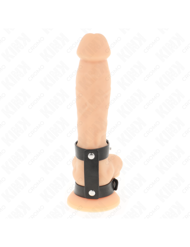 KINK - ANNEAU PÃNIS DOUBLE EN CUIR RÃGLABLE