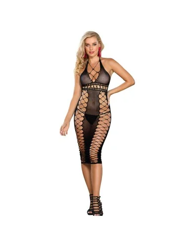 SUBBLIME - 952310 BABYDOLL LONGUE RÃSEILLE NOIRE TAILLE UNIQUE
