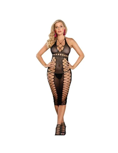 SUBBLIME - 952310 BABYDOLL LONGUE RÃSEILLE NOIRE TAILLE UNIQUE