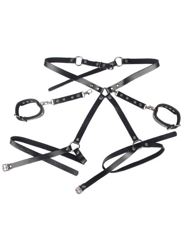 SUBBLIME - 953690 ALGEMAS COM CINTO DE BONDAGE PRETO TAMANHO ÚNICO