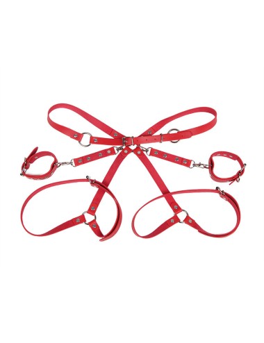 SUBBLIME - 953706 ALGEMAS COM CINTO BONDAGE VERMELHO TAMANHO ÚNICO