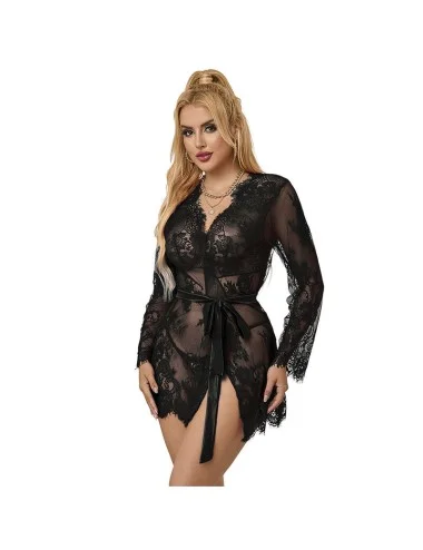 SUBBLIME - 953751 CAMISOLA DE RENDA + TANGA PRETA S/M