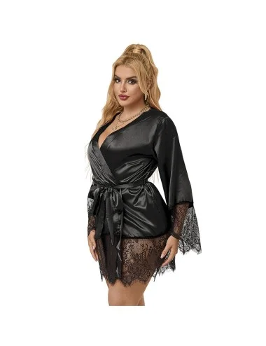 SUBBLIME - 953805 PIJAMAS ELEGANTES DE RENDA + TANGA PRETA L/XL