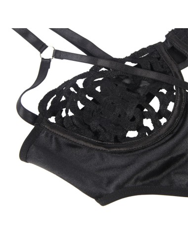 SUBBLIME - 954055 BODY SEXY DE RENDA PRETO S/M