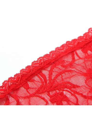 SUBBLIME - 954208 BABYDOLL DE RENDA COM ALÇAS AJUSTÁVEIS VERMELHO S/M