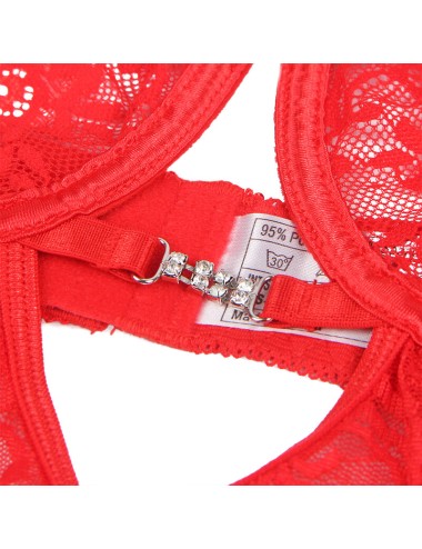 SUBBLIME - 954215 BABYDOLL DE RENDA COM ALÇAS AJUSTÁVEIS VERMELHO L/XL