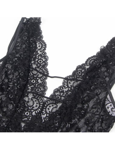 SUBBLIME - 954383 BODY SEXY COM CINTA-LIGA PRETO S/M